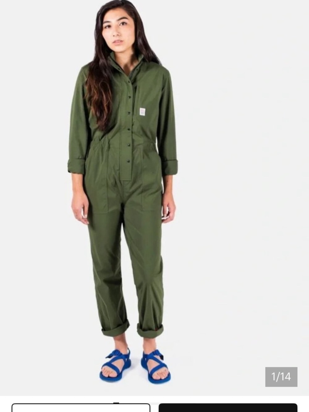 Topo Designs Olive Utility Jumpsuit